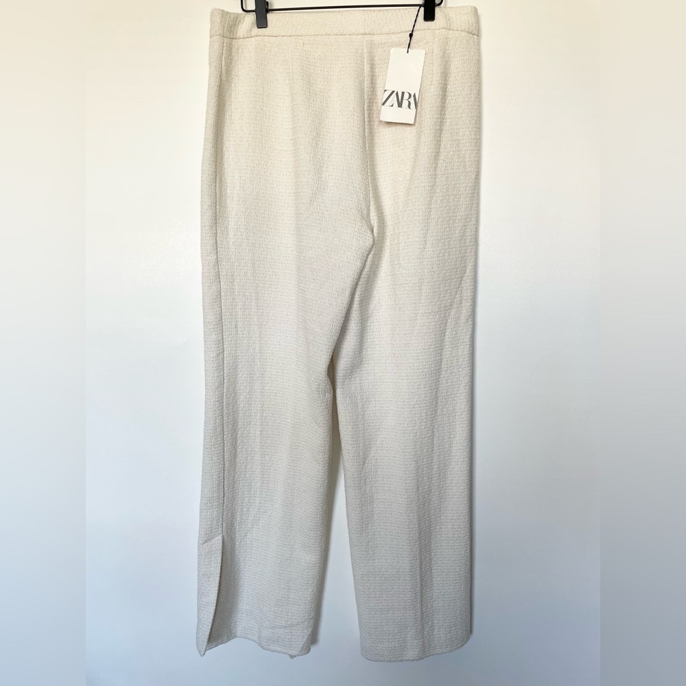 ZARA SS24 METALLIC THREAD TEXTURED PANTS 2529/122 018/002 - Picture 2 of 13